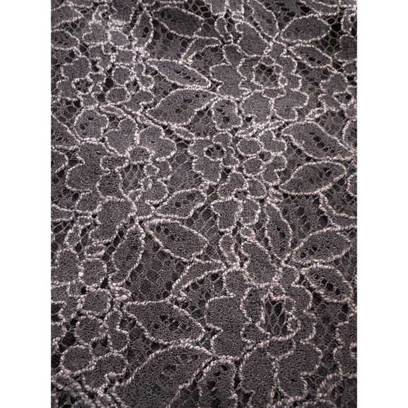 Loft Women’s Small Button Up Floral Lace Front Black 3/4 Sleeve Cardigan - Picture 5 of 8